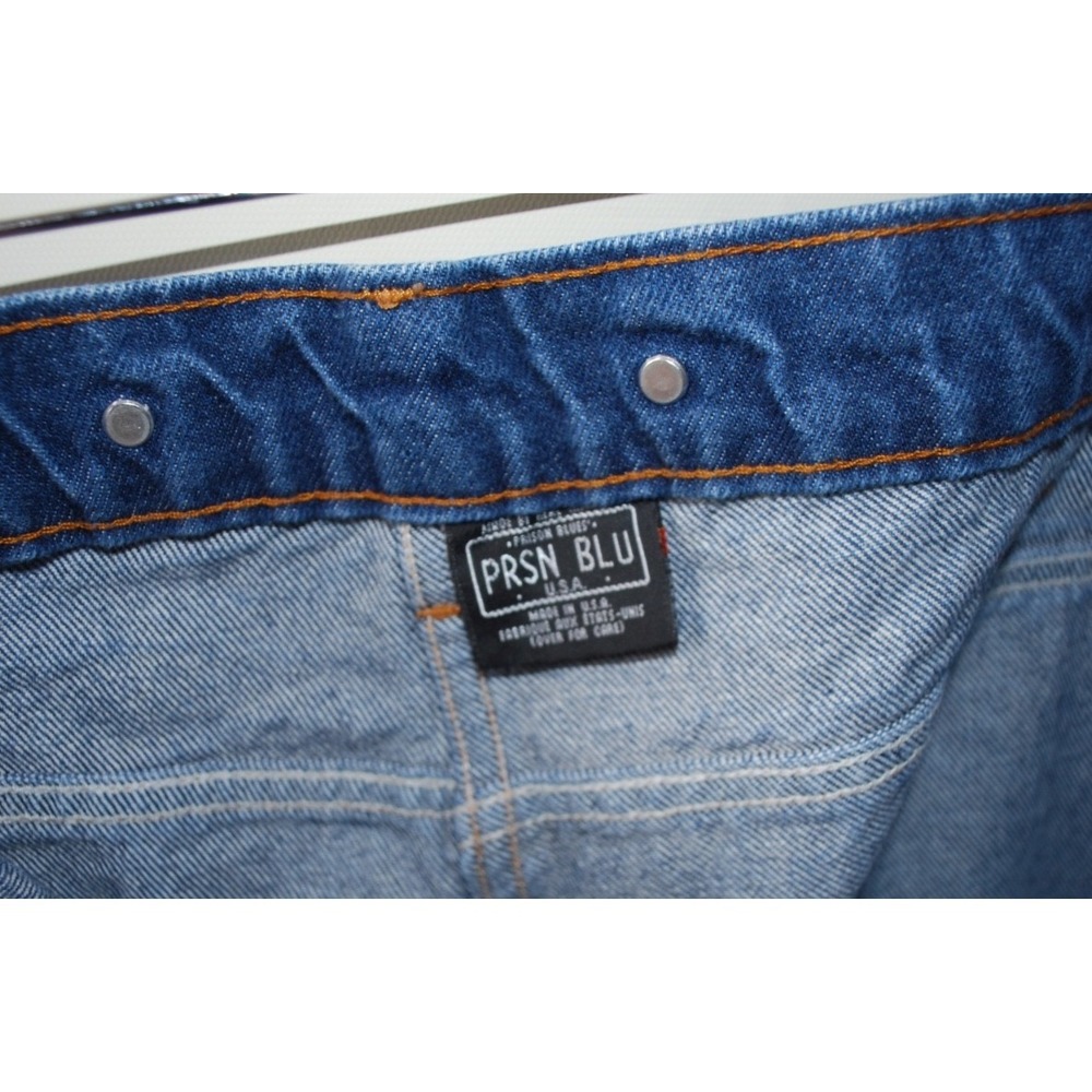 Prison Blues Men's Work Jeans 52x30 Straight Leg – Made in USA – Used, Wear - Picture 4 of 6